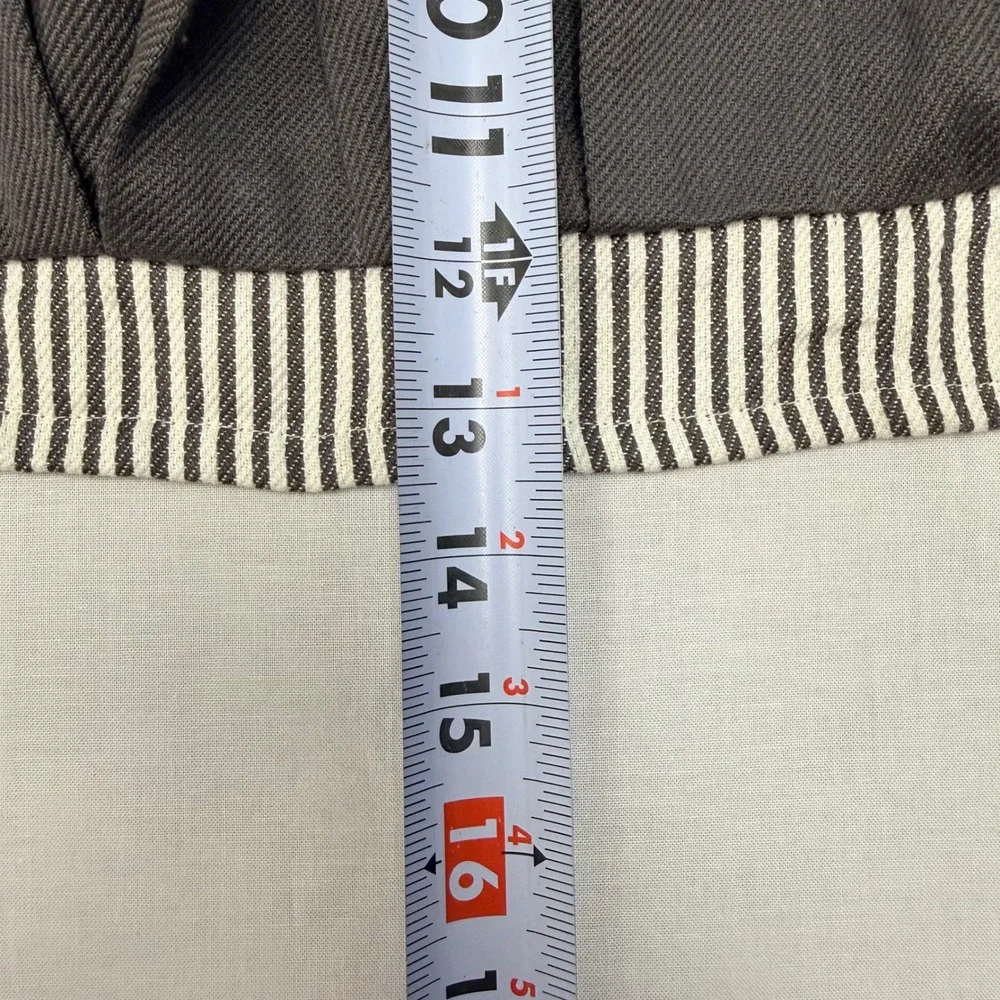 Hobby Lobby Gray Ticking Stripe Cotton Waist Apron Multi Pocket Craft egg Garden